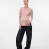 Top met regelmatige pasvorm en boothals