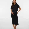 Top met ronde hals en cropped pasvorm