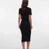Top met ronde hals en cropped pasvorm