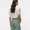 Top met V-hals en cropped pasvorm