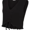 Top met V-hals en cropped pasvorm