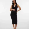 Top met V-hals en cropped pasvorm