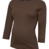 Tops met strakke pasvorm en boothals