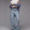 Topshop Baggy-fit jeans met lage taille
