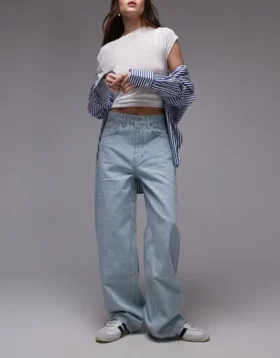 Topshop Baggy-fit jeans met lage taille