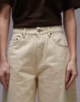 Topshop Barrel Fit-Jeans met middelhoge taille