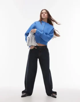 Topshop Breigoed, compact vest met getailleerde taille