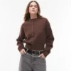 Topshop Breigoed, compact vest met getailleerde taille