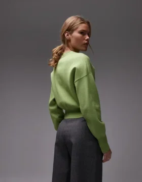 Topshop Breigoed, compact vest met getailleerde taille