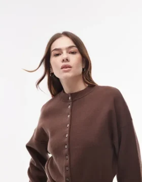 Topshop Breigoed, compact vest met getailleerde taille