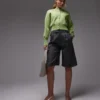 Topshop Breigoed, compact vest met getailleerde taille