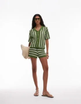 Topshop breigoed shirt met gestreepte steken