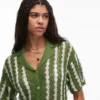Topshop breigoed shirt met gestreepte steken