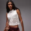 Topshop breigoed Stitchy-tanktop met geschulpte rand