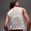 Topshop breigoed Stitchy-tanktop met geschulpte rand