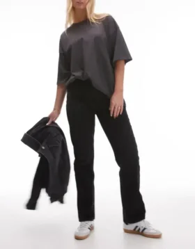Topshop jeans met hoge taille en rechte pasvorm
