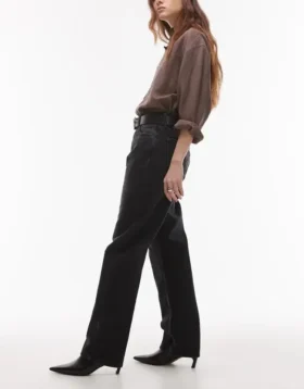 Topshop jeans met hoge taille en rechte pasvorm