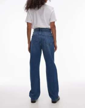 Topshop jeans met hoge taille en rechte pasvorm