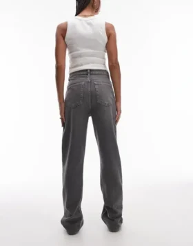 Topshop jeans met hoge taille en rechte pasvorm