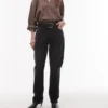 Topshop jeans met hoge taille en rechte pasvorm