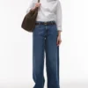 Topshop jeans met lage taille en relaxte pasvorm
