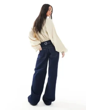 Topshop jeans met lage taille en relaxte pasvorm