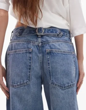 Topshop jeans met lage taille en relaxte pasvorm