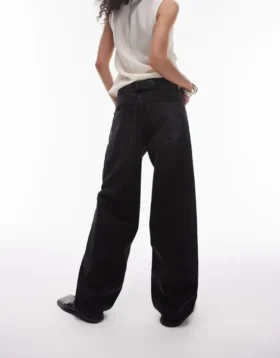 Topshop jeans met lage taille en relaxte pasvorm
