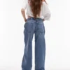Topshop jeans met lage taille en relaxte pasvorm