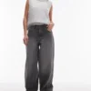 Topshop-jeans met lage taille en wijde pijpen