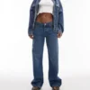 Topshop-jeans met lage taille en wijde pijpen