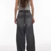 Topshop-jeans met lage taille en wijde pijpen