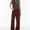 Topshop jeans met middelhoge taille en wijde pijpen