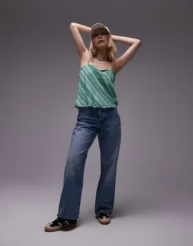 Topshop loszittende jeans met middelhoge taille