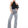 Topshop loszittende jeans met middelhoge taille