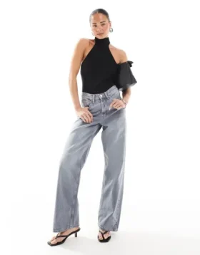 Topshop loszittende jeans met middelhoge taille