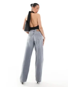 Topshop loszittende jeans met middelhoge taille