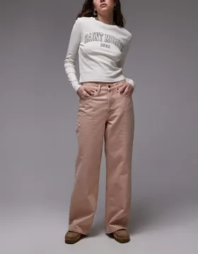 Topshop loszittende jeans met middelhoge taille
