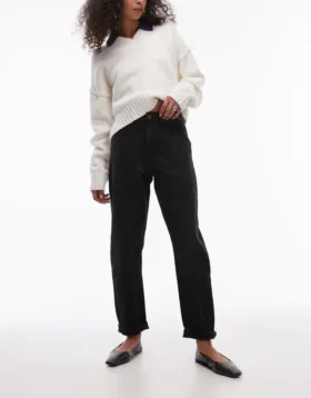 Topshop Mom-fit-Jeans met hoge taille