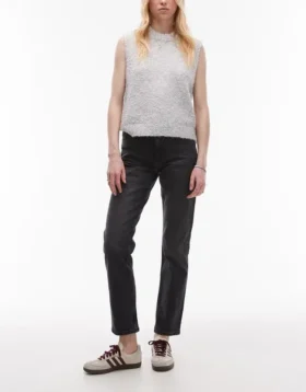 Topshop rechte Jeans met middelhoge taille
