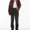 Topshop rechte Jeans met middelhoge taille