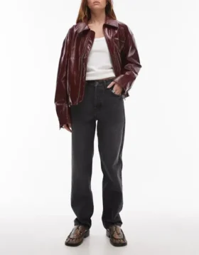 Topshop rechte Jeans met middelhoge taille
