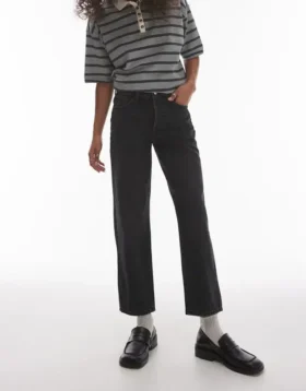 Topshop rechte Jeans met middelhoge taille