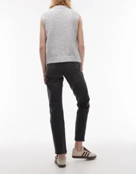 Topshop rechte Jeans met middelhoge taille