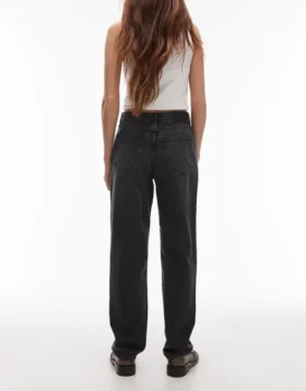 Topshop rechte Jeans met middelhoge taille