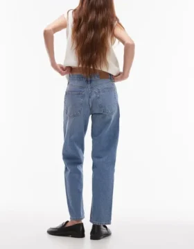 Topshop rechte Jeans met middelhoge taille