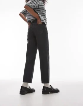 Topshop rechte Jeans met middelhoge taille