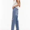 Topshop rechte Jeans met middelhoge taille