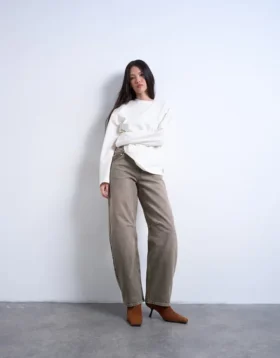 Tsbarrel jeans met hoge taille en barrel-pasvorm