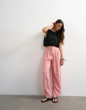 Tsbeate broek met hoge taille
